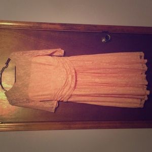 Lace blush pink dress